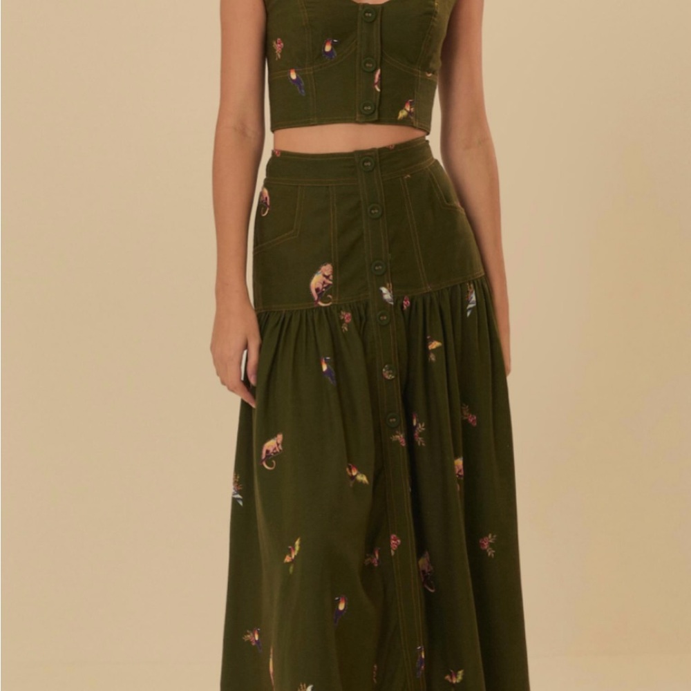 Farm rio  Green Skirt + top (set)